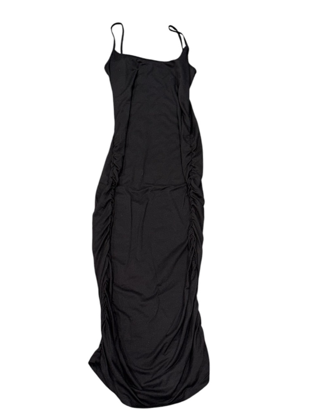 368. Absolutely Love It Women’s Black Ruched Side Maxi Dress - Size L